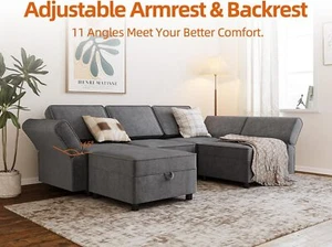 5Pcs Modular Sectional Sofa Set Free Combination Sectional Sofa for Living Room - Picture 1 of 8
