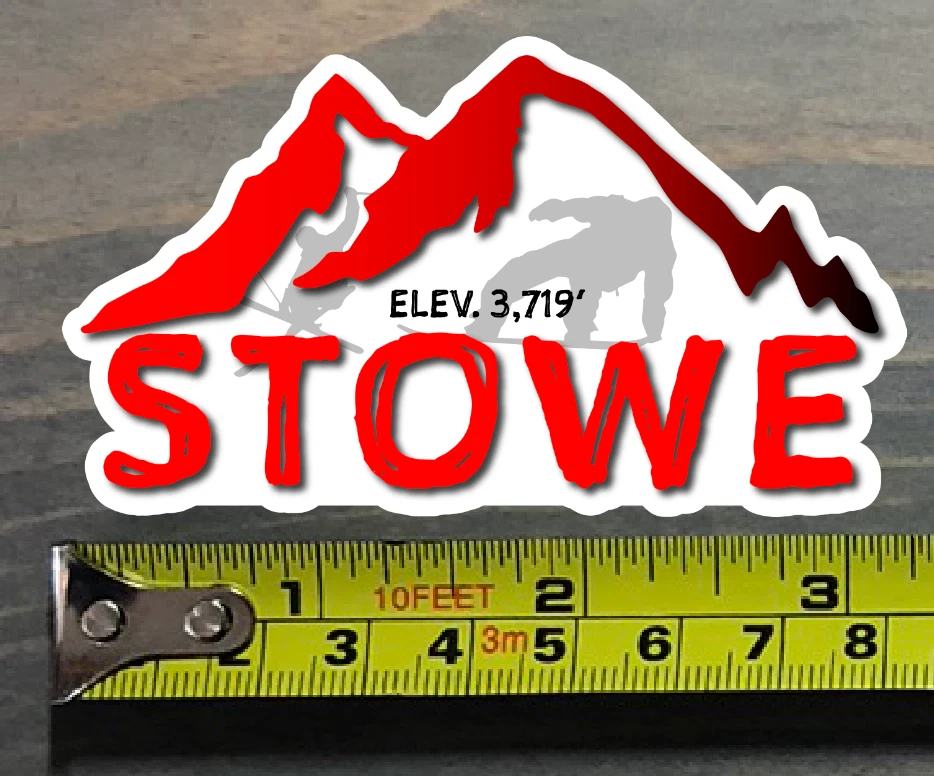 Stowe Sticker Decal 3.25" Vermont Mountain Ski The East Snowboard Resort Gore