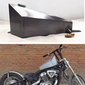 1Satz Motorrad-Benzin-Gas-Kraftstofftank 12L Für Honda Steed Unlackiertes Silber - Picture 1 of 8