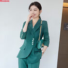 Elegant Korean Women Asymmetric Casual Business Workwear Jacket Coat Suit Blazer
