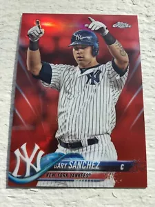 2018 Topps Chrome Gary Sanchez True Red /5! SSP - Picture 1 of 6
