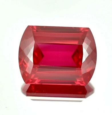 AAA Natural Mozambique Blood Red Ruby Fancy Cushion Cut Loose Gemstone 17x13 MM - Image 1 of 4