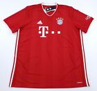 adidas Men's 2XL FC Bayern Munich Short Sleeve Home Soccer Jersey Red FR8358 NWT