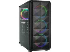 Rosewill SPECTRA D100 ATX Mid Tower Gaming Computer Case with Dual Ring RGB LED - Black