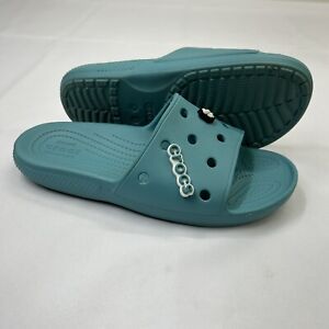 Crocs Classic Slide Sandal, Turquoise, Women's 7 M