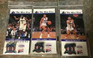Pines para reproductor Charlotte Hornet ""The Hive Five"". Lote de tres pines. NBA. LARRY JOHNSON - Imagen 1 de 2
