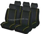 For Citroen C3 Picasso - Luxury BLK/YELLOW Car Seat Covers Protectors - Full Set
