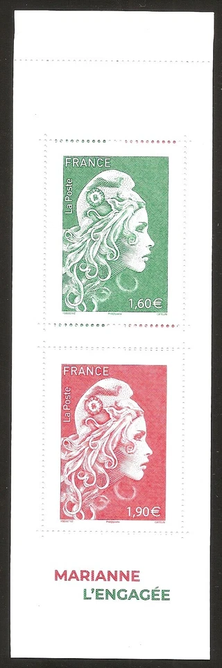 2018 FACE AVANT (2 timbres 5286 et 5287 ) du Carnet 1525A Mar. l'engagée NEUF**  - Photo 1/1