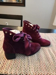 Antelope platform Booties Sz 39 US Sz 8.5 Bordeaux New No Box - Picture 1 of 6