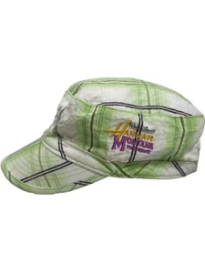 Disney Hannah Montana Miley Cyrus The Movie Embroidered Plaid Green Hat Retro - Picture 1 of 7