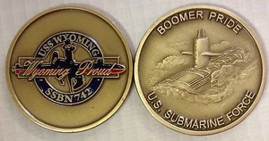 USS Wyoming SSBN 742 Submarine Challenge Coin USN Boomer Pride - Picture 1 of 1