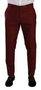 DOLCE & GABBANA Pants Red Cashmere Silk Dress Men Trouser IT50 / W36/L RRP $1500 - Picture 1 of 8
