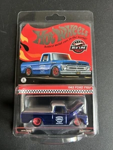 Hot Wheels RLC RedLine Club Exclusive Blue 1962 Ford F100 Pickup Truck Unibody - Picture 1 of 2