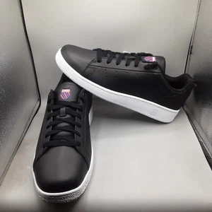 K Swiss Men's Classic PF Low Sneakers 13M Black Leather D219 - Picture 1 of 15