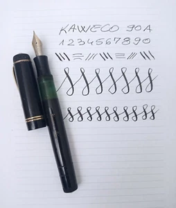KAWECO Dia 90 A Celluloid Fountain Pen SS EF to BB Flex Nib Vintage Rare 1930s - Picture 1 of 12