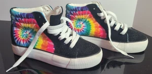 NWOT MUDD Multicolored TIE-DYE High Top Sneakers Womens Sz 8 - Streetwear - Picture 1 of 7
