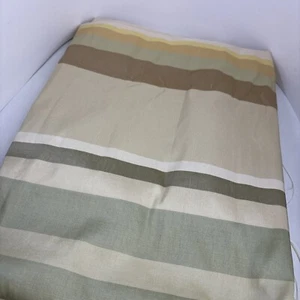 COLEFAX AND FOWLER Striped Silk Taffeta Fabric Cream Green Gold Copper - 1 Yard - Picture 1 of 4