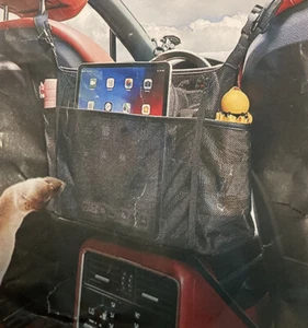 Car Pocket Net Handbag Holder Organizer Between US Seat Side Storage Mesh Bag - Picture 1 of 4