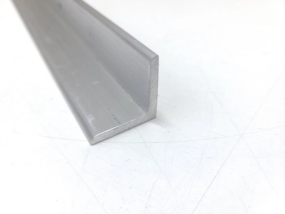 6061 Aluminum Angle, 1" x 1" x 24", 1/8" Thick Walls, Solid Stock, Bracket, T6 - Изображение 1 из 4