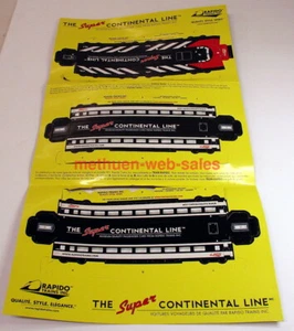 Punch Out Paper Model~Rapido Trains~The Super Continental Line~Engine & 2 Cars - Picture 1 of 1