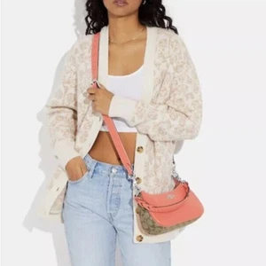 Bolso Bandolera COACH Mandarina Caqui con Tarjetero a Juego Nuevo $496 - Imagen 1 de 14