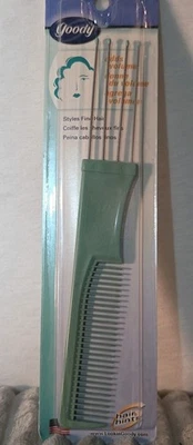 De colección Nuevo de Lote Antiguo Peine de Pelo Verde y Elevador Pick Combo Herramienta 24627 para Peinado Fino Foto 1 de 4