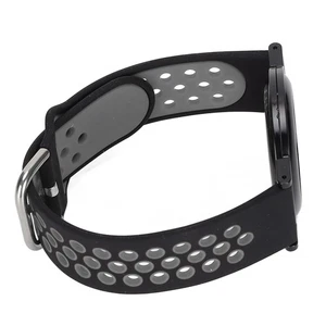 (Black Grey) Soft Silicone Watch Strap Anti Scratch With Case Sweat Proof - Picture 1 of 23