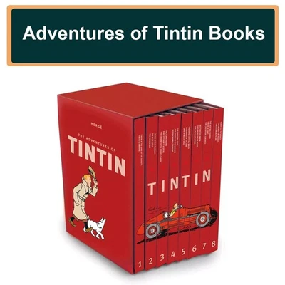 Adventures of Tintin Collection 8 Books Box Set by Herge Seven Crystal - Image 1 of 3