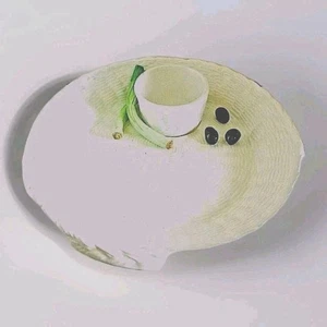 12" MEO Home Collection Vegetable Dip Platter Hand Made in Italy Awesome - Picture 1 of 6