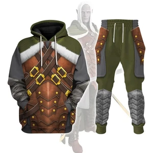 Drizzt Do Urden Dungeons & Dragons Cosplay Kostüm - Hoodie Set, Jogginghose - Bild 1 von 6