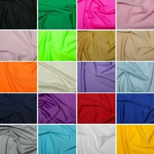 Lycra Fabric Plain Coloured 4 Way Stretch Dancewear Swimwear 150cm Wide Bulk Buy - Picture 1 of 12