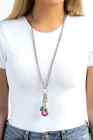 Paparazzi HOMECOMING HOUR pink LANYARD necklace