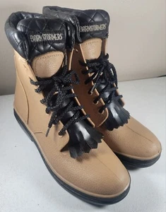 Durango Barnstormers Boots Tan Waterproof Rubber Western Muck Women’s 9 Lace-Up - Picture 1 of 11