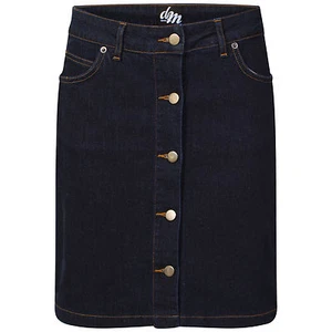 Ladies Rinse Wash Dark Denim Stretch 17" Button Front Evie 8 to 20 demina - Picture 1 of 1