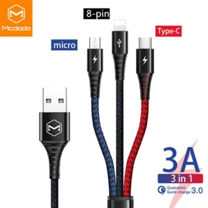 Mcdodo 4-in-1 or 3-in-1 Multi USB Charger Cable for iPhone USB C Micro 3A 1.2m - Picture 1 of 12