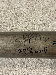 Salvador Perez Kansas City Royals Signed Autographed Bat 2015 WS MVP Inscription - Picture 1 of 7