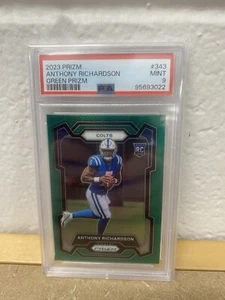 2023 Prizm Anthony Richardson Green Prizm Rookie RC #343 PSA 9 Colts come nuovi - Foto 1 di 6
