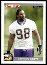 2004 Topps Total Darrion Scott RC Minnesota Vikings #395