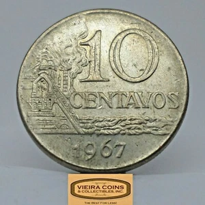 1967 Brazil 10 Centavos -  #C21556NQ - Picture 1 of 2