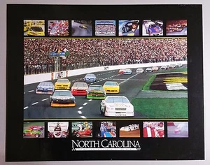 Vintage North Carolina Motorsport Kapitol Poster NASCAR Drag Racing Dirt Track Film - Bild 1 von 10
