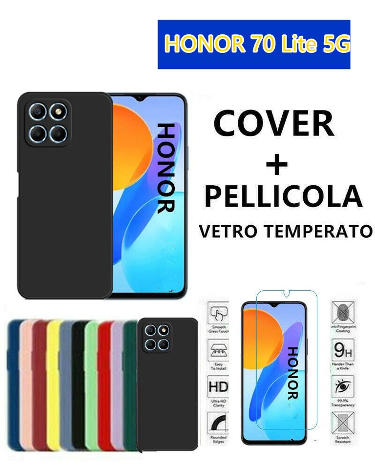 Cover Morbida Custodia Silicone Tpu Opaca pre HONOR 70 Lite 5G