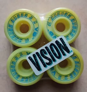 Vision VB 2 Wheels Blurrs 59/97 Yellow NOS Vintage Skateboard Wheels Rare - Picture 1 of 4