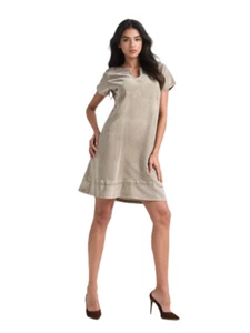 Ruby Rd Women's Brown Tie-Dye Split Neck T-Shirt Dress Size Small (NWT) - Picture 1 of 12