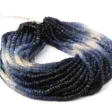 1 Strand Shaded Blue Sapphire Round Beads , Faceted Rondelles Beads , Jewelry Ma