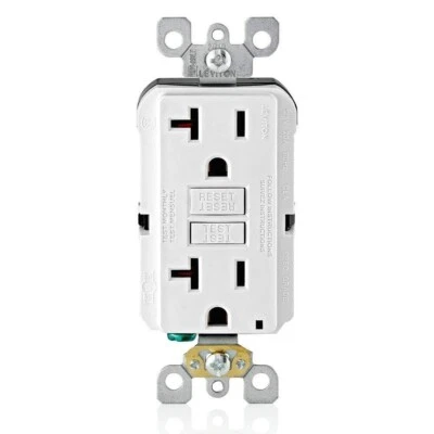 Leviton GFNT2-1W White 20A 125V Thermoplastic Self Test GFCI Receptacle - Image 1 of 4