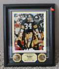 Highland Mint Framed Andy Russell Auto Photo + 2 Coins 1/99 Pittsburgh Steelers