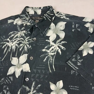 Tori Richard Large Mens Shirt Hawaiian Camp Silk Linen Blend Floral - Picture 1 of 12