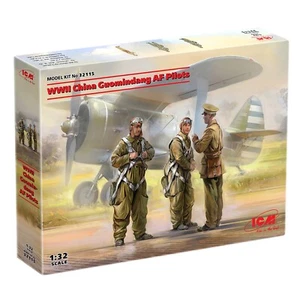 Kit modelo plástico ICM 32115 escala 1:32 Segunda Guerra Mundial China Guomindang AF pilotos 3 figuras - Imagen 1 de 14