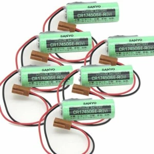 6Pcs CR17450SE-R / A98L-0031-0012 3V 2500mAh Sanyo PLC Battery For FANUC+Plug - Picture 1 of 5