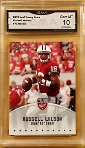 2012 Leaf Young Stars #77 - RUSSELL WILSON - Rookie - GMA 10 Gem Mint